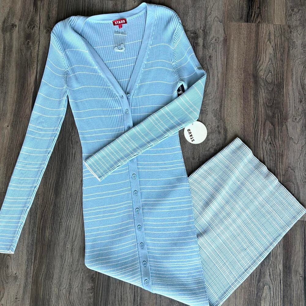 Staud blue and white stripe
